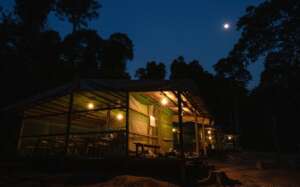 Bouamir field station at night