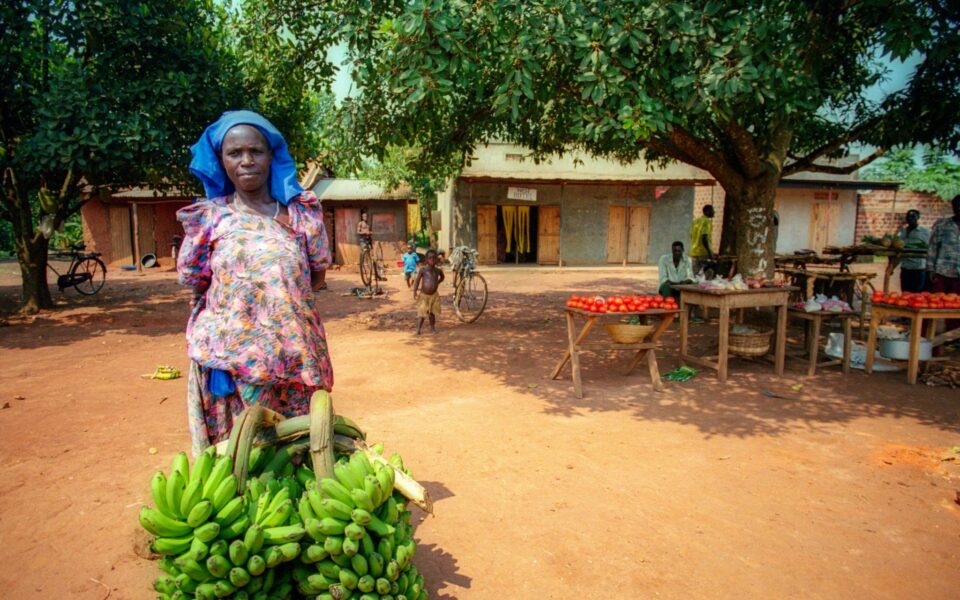 Banana seller in rural Uganda. Photo credit: Mick Haupt/Unsplash